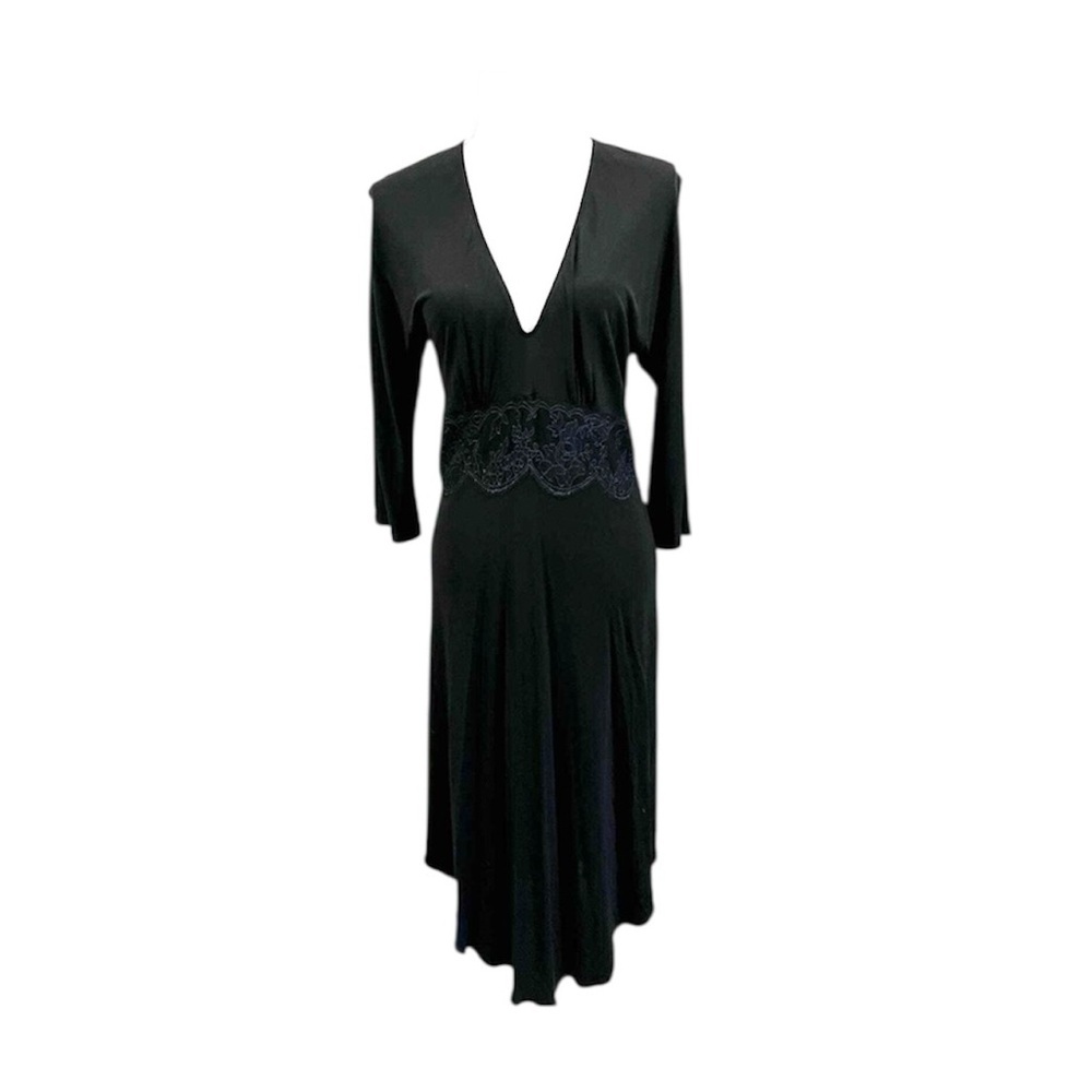 Yigal Azrouel Black Asymmetrical Ruched Cocktail Dress - Picture 10 of 10